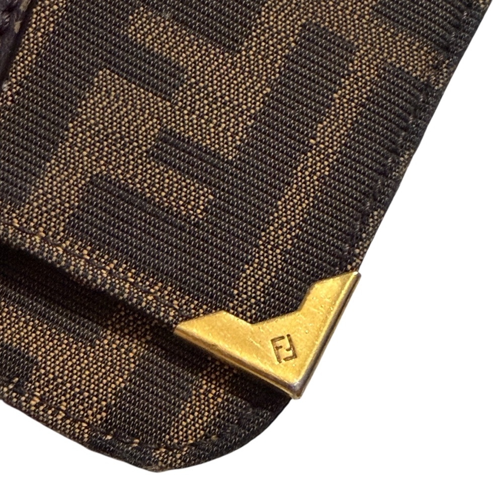 Auth Rare Fendi zucca Double Baguette Crossbody Bag Small adjustable shoulder - Picture 7 of 16